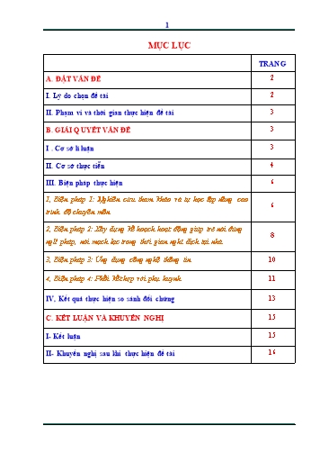 SKKN Một số biện pháp giúp trẻ 25-36 tháng tuổi nói đúng ngữ pháp, nói mạch lạc trong thời gian nghỉ dịch tại nhà