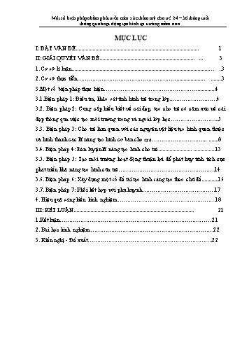 SKKN Một số biện pháp nhằm phát triển cảm xúc thẩm mỹ cho trẻ 24-36 tháng tuổi thông qua hoạt động tạo hình tại trường mầm non